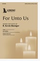 For Unto Us SATB choral sheet music cover